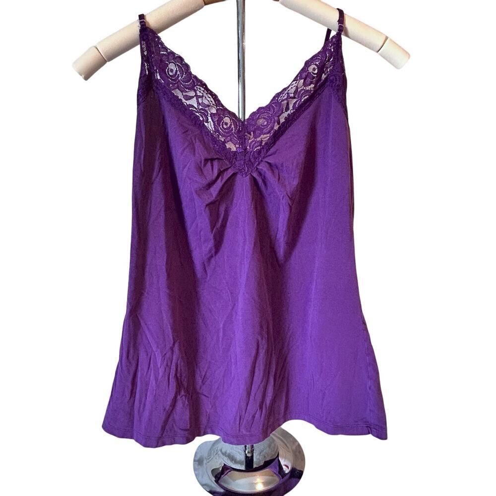 VTG Y2K Vintage Lace Trim Fairy Grunge Tank Bella Swan Gossip Gilmore Girls MED - Picture 1 of 7